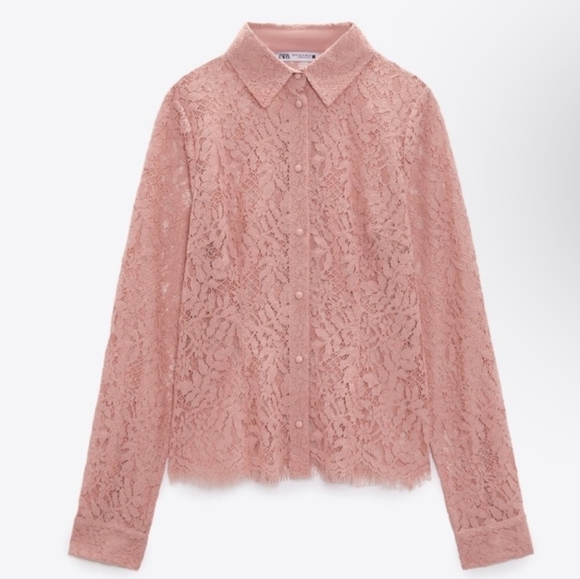 Zara lace blouse size L - Picture 4 of 13